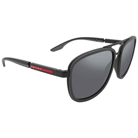 Sale! Prada Men's Polarized Dark Grey Sunglasses